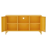 thumbnail of Credenza moderna a 2 ante L120 cm in metallo giallo