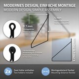 thumbnail of ML-Design Regalhalterung 2er Set 200 mm Schwarz, Metall, dreieckige Regalwinkel, schwebende Wandhalterung für Regale & Wandkonsolen