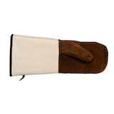 thumbnail of Schneider - Leren ovenwanten, 450 mm, bruin, met grijze manchetten