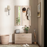 thumbnail of HOMCOM Set da Ingresso con Panca Scarpiera, Appendiabiti e Specchio