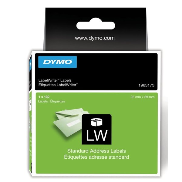 Dymo duurzame etiketten LabelWriter ft 28 x 89 mm, 130 etiketten