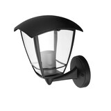 thumbnail of Lanterna a muro per esterno in alluminio Nero attacco E27 con braccio superiore o inferiore Selene - Braccio Inferiore