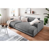 thumbnail of KAWOLA Big Sofa XL MADELINE mit Holztablett natur für Armlehne Cord grau