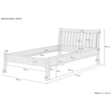 thumbnail of Komfortables Einzelbett Seniorenbett 120x200 Gästebett Kiefer massiv V-60.61-12 Rollrost inkl.