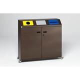 thumbnail of PROREGAL Rollensatz für selbstlöschende Wertstoffsammlstation mit 3 Einsätzen | Zubehör | Stahl | Silber