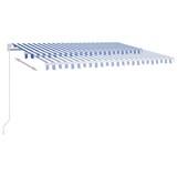 thumbnail of vidaXL Markise Manuell Einziehbar 400x350 cm Blau und Weiß