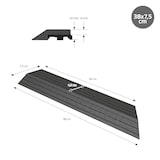 thumbnail of ML-Design – WPC Abschlussleiste Ecke rechts – 38x2x7,5 cm Anthrazit | Holzoptik, geriffelt, für Terrassenfliesen