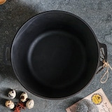 thumbnail of Schmortopf aus Gusseisen – 6 Liter – Kochen im Freien – Grillpfanne aus Gusseisen – Schwarz