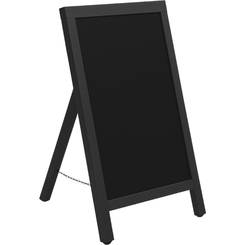 BRASQ Krijtstoepbord Zwart - 55x 85 CM - Krijtbord - Reclamebord - Stoepbord - Enkelzijdig - voor Binnen en Buiten - Horeca