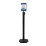 thumbnail of Exposiciónate Schwarz Post Sign Holder, für Flexi Belt Post BBBLACKSIGNA4 Barriere
