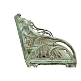 thumbnail of Biscottini Garten-Balkonbank - Außenbank 130x47x79 cm - Gartensofa für draußen - Bank aus Gusseisen - Grünes Gartensofa