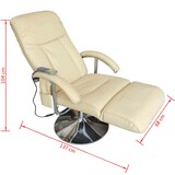 thumbnail of vidaXL Massagesessel Cremeweiß Kunstleder