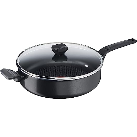 Tefal B55537 Easy Cook & Clean Schmorpfanne 28cm  inkl. Glasdeckel Antihaftversiegelung Thermo-Signal |