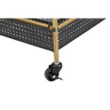 thumbnail of Carrello in metallo nero con 3 ripiani cm 56x37x81