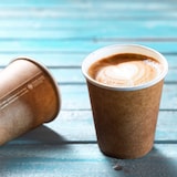 thumbnail of BIOZOYG 50 Stück Kaffee Trinkbecher braun 200ml / 8oz Einwegbecher Pappbecher für Heißgetränke, umweltfreundlich kompostierbare To-Go-Becher