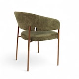 thumbnail of Poltrona da interno CAPRI - Tessuto verde - Gambe in rame