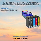 thumbnail of 5er Set D&C Tinte für WorkForce WF-2860DWF Druckerpatronen kompatibel WF2860DWF Drucker