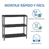 thumbnail of SimonRack Metallregal mit Schrauben 900x1100x400 mm, 3 Böden, 90 kg Biegepunkt, Anthrazit - Comfort
