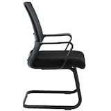 thumbnail of Sedie Visitatore Set x2 con Braccioli per Riunione Sala d'Attesa in Tessuto Nero Poltrone Ufficio 59x49x91 cm