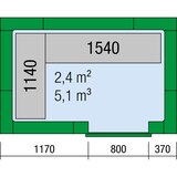 thumbnail of KBS Tiefkühlzelle 2340x1540x2380 mm Bodenunterbelüftungsplatten Stahlblech weiß