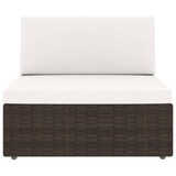 thumbnail of 6-tlg. Garten-Lounge-Set mit Kissen Braun Poly Rattan