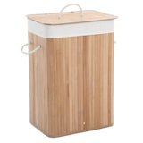 thumbnail of Helloshop26 - Bamboe wasmand 72 liter opvouwbaar met uitneembare en wasbare zak natuurlijke beige kleur 12_0006711