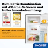 thumbnail of Exquisit Mini Kühl-Gefrierkombination KGC590-30-E-040E schwarz | Nutzinhalt: 85 L | Türanschlag wechselbar | Kühlschrank mit Gefrierfach klein