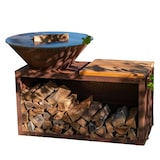 thumbnail of traditioneller brasero corten 83 doppelter tank