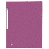 thumbnail of Chemise 3 rabats à élastique Top File+ A4, en carte coloris prune