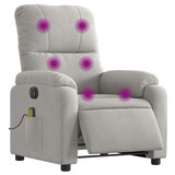 thumbnail of vidaXL Massagesessel Elektrisch Hellgrau Mikrofasergewebe