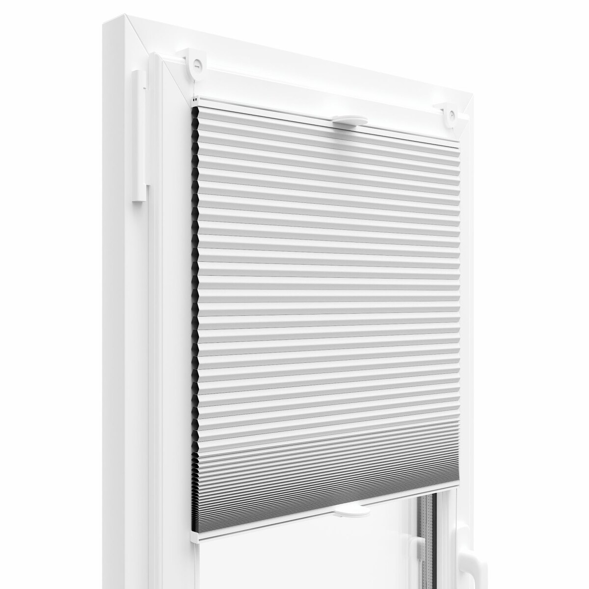 KS Handel 24 THERMO WABENPLISSEE 100% VERDUNKELND FALTROLLO JALOUSIE (Weiss PM01, 55x200 cm)