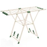 thumbnail of COSTWAY Tendedero plegable con alas ajustables, pinzas para calcetines y zapatero, extensible, color beige.