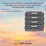 thumbnail of 4 Toner Set für HP Color LaserJet Pro MFP M 479 fdw Gigao-Tonerkassetten alle Farben 415X kompatibel MFP-M479fdw