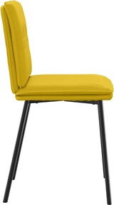thumbnail of Esszimmerstühle VERA 4er Set Gelb Samt | Polsterstühle Küchenstuhl Wohnzimmerstühle Essstühle bequem