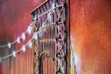 thumbnail of 3D-Metallbild Brücke Stahl Bunt 80x4x120,5cm Wandbild Wohnzimmerbild Dekobild Flur Büro