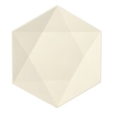 thumbnail of 25 Teller Zuckerrohr `pure` 6-eckig 2,5 cm x 26 cm x 23 cm weiss `Diamond`