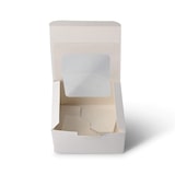 thumbnail of greenbox - Patisserie Boxen 13 x 11 x 8 cm, Zellulose-Fenster, weiß, 400 St.