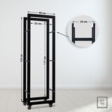 thumbnail of DELUKE® Kaminholzregal innen Metall SATLO mit Rollen Brennholzregal innen Kaminholzständer Kaminholzhalter Feuerholzregal Schwarz, 25x40x125cm
