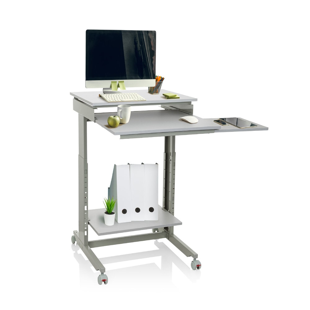Computertisch / Schreibtisch WORKSTATION grau hjh OFFICE