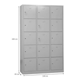 thumbnail of PROREGAL Schließfachschrank Falcon | Large | HxBxT 190x119x45 cm | Zylinderschloss | Grau