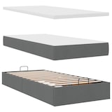 thumbnail of vidaXL Ottoman-Bett mit Matratze & LEDs Dunkelgrau 100x200 cm Stoff