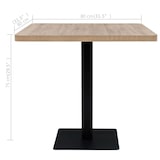 thumbnail of vidaXL Bistrotisch MDF und Stahl Quadratisch 80x80x75 cm Eichenoptik