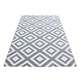 thumbnail of Teppich Waschbar Geo-Muster Modern Strapazierfähig Esszimmer Flur Grau 240x340 cm OEKO-TEX Fußbodenheizung geeignet – INN von Kadima Design
