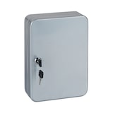 thumbnail of Relaxdays Schlüsselkasten Metall, abschließbar, 48 Haken, Schlüsselschrank inkl. Schlüsselanhänger, 25x18x7,5cm, grau