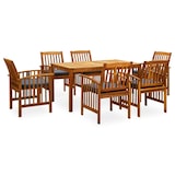 thumbnail of Helloshop26 - Conjunto de comedor de jardín de 7 piezas con cojines de acacia maciza 02_0014804