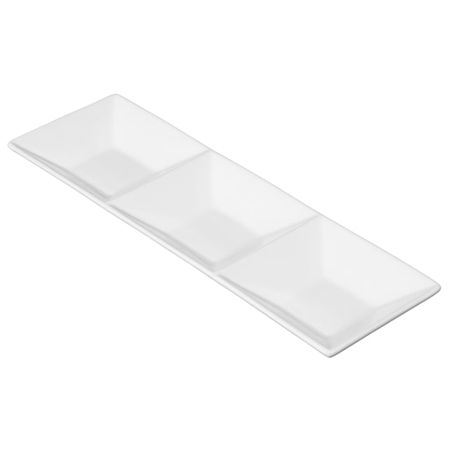METRO PROFESSIONAL Ciotola a tre sezioni Vilo , porcellana, 28 x 9 cm, rettangolare, bianco, 2 unità