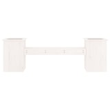 thumbnail of vidaXL Gartenbank mit Pflanzkübeln Weiß 184,5x39,5x56,5 cm Kiefernholz