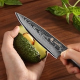 thumbnail of Wakoli EDIB Essentials 2er Set Damastmesser - 13 cm und 20 cm Profi Chefmesser Küchenmesser - 67 Lagen Damaststahl - Pakkaholzgriff - Inklusive Gesche