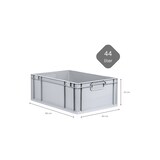 thumbnail of PROREGAL 10x Eurobox NextGen Grip | HxBxT 22x40x60cm | 44 Liter | Griffe geschlossen | Verstärkter Boden | Eurobehälter