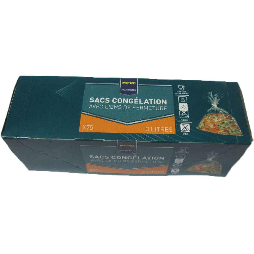 METRO PROFESSIONAL Sac congélation avec liens de fermeture 3 L x 75 x 3